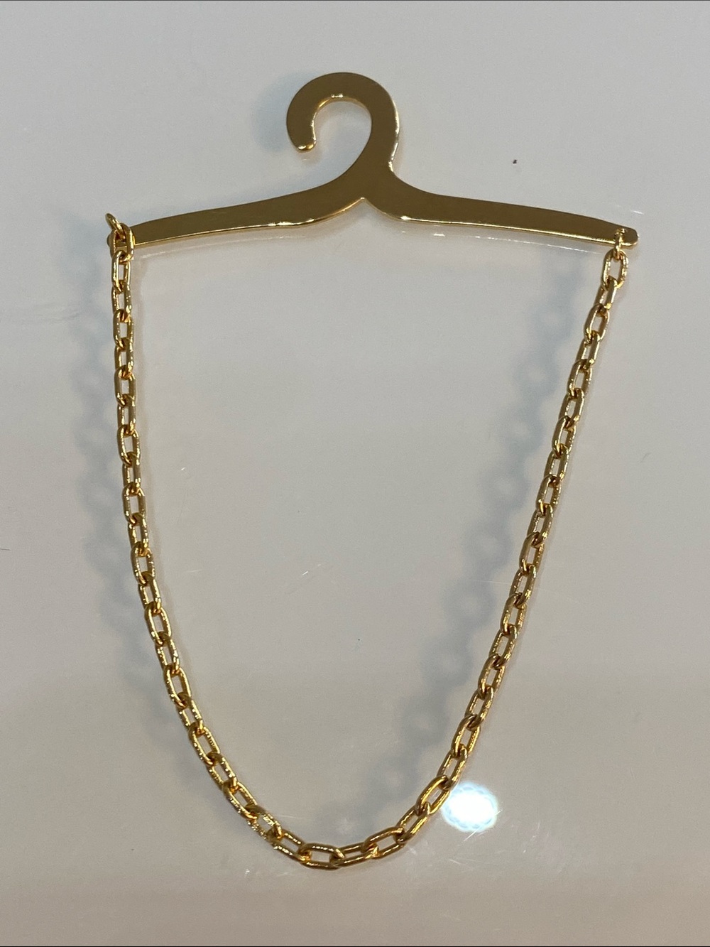 Vintage gold tone tie chain